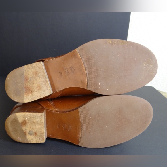 TORY BURCH Calista Cognac Leather Riding Boot Size 7 - Picture 7 of 9